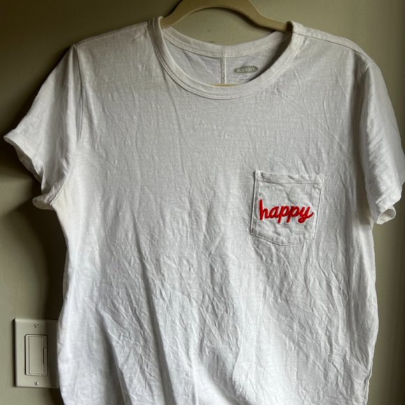 HAPPY EMBROIDERED POCKET TSHIRT - Picture 2 of 4